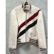  Tom Brown THOM BROWNE диагональный полоса вязаный блузон жакет size1 мутон × кожа [68542]