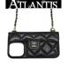  прекрасный товар Chanel CHANEL iPhone 15 pro смартфон кейс matelasse черная икра чёрный G металлические принадлежности Random серийный [74659]