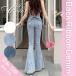  flair Denim брюки Gene s Denim задний лента прекрасный ножек ji- хлеб женский Корея мода высокий талия Trend Y2K мода симпатичный 