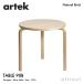 Artek Altec TABLE 90B стол Φ75cm ( толщина 4cm) 3шт.@ ножек береза материал настольный ( береза ) ножек часть ( прозрачный Rucker ) дизайн :aruva*a Alto 