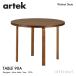 Artek Altec TABLE 90A стол Φ100cm ( толщина 4cm) цвет : грецкий орех stain высота :H72*H74cm дизайн :aruva*a Alto 