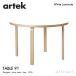 Artek Altec TABLE 91 стол Φ125cm ( толщина 5cm) береза материал настольный ( белый ламинирование ) ножек часть ( прозрачный Rucker ) дизайн :aruva*a Alto 