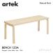 Artek Altec BENCH 153A bench 153A solid верх размер :112.5×40cm прозрачный Rucker отделка береза материал дизайн :Alvar Aalto