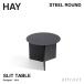 HAY разделение SLIT TABLE разрез стол STEEL ROUND steel раунд боковой стол Φ45×H35.5cm цвет : черный дизайн :HAY