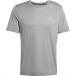 [1 пункт до почтовая доставка возможно ] [adidas] Adidas Run Ess мужской футболка (P6147)(KB5961) medium серый Heather [ посылать за товар ]