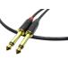 TS фоно кабель 2 шт 1 комплект | кабель :CANARE Canare L-2T2S | штекер :generic чёрный ( длина выбор возможно 0.5m~10m)