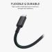 USB Type-C to C �P�[�u�� C-C �^�C�vC 1m �ő�10Gbps�]�� �}���[�d PD�Ή� AUKEY Impulse CB-CD23-BK �֘A�摜3
