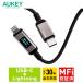 USB зарядка кабель Lightning to модель C 1m внезапный скорость зарядка PD соответствует MFi засвидетельствование данные пересылка 480Mbps 2 год гарантия AUKEYo- ключ Impulse Series CB-CL14