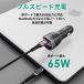 AUKEY �V�K�[�\�P�b�g �[�d�� 65W���o�� PD3.0 �}���[�d �J�[�`���[�W���[ USB type-C type-A 3�|�[�g �m�[�gPC 3�䓯���[�d CC-Y24-GY �֘A�摜3