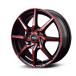 MID WHEELS S810 легкосплавные колесные диски 4 шт. комплект 12x4.0B 4H PCD100 +43 (es пчела ichi maru B1R черный полировка + красный прозрачный )