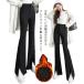  flare pants слаксы брюки женский обтягивающий брюки тонкий передний разрез длинные брюки обратная сторона ворсистый теплый теплый низ длинные брюки sen