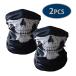  Skull face mask black 2 pieces set motorcycle bike bicycle airsoft 