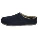 Clarks Mens Slipper Perforated Suede Leather Upper JMS0721 - Warm Plush Sherpa Lining - Indoor Outdoor House Slippers For Men (13 US, Navy)