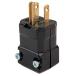 Hubbell HBL5965VBLK Valise Plug, 15 amp, 125V, 5-15P, Black