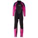 O'Neill Girl's Epic 3/2mm Back Zip Full Wetsuit, Black/Berry/Navy, 8