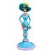 Ebros Gift Elite Aristocrat Blue and Pink Senorita Ballroom Skeleton Lady Statue Day of The Dead Night Gown Sexy Sugar Skull Lady Diva Figurine