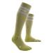 CEP Womens Tall Outdoor Compression Light Merino Socks | Long 80s Hiking SockTall, Olive/Grey, Women, II