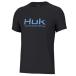HUK Boys Pursuit Solid Short Sleeve Shirt, Fishing for Kids, Black, X-Small US