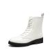 DREAM PAIRS Women's Combat Ankle Boots Lace up Lug Sole Fashion Booties Shoes,Size 8,White,SDAB2411W