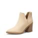DREAM PAIRS Women's Ankle Boots Chunky Heel Pointed Toe Short Booties Shoes,Size 8,Nude-Suede,SDAB2401W