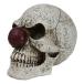 Ebros Gift Creepy IT Jester Clown Harlequin Skull with Maroon Nose Figurine Ossuary Macabre Halloween Skulls and Skeletons Collectible Sculpture