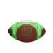 WILSON GST SpeedSkin Hylite Football - Brown/Green, Junior Size