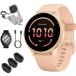 Garmin 010-02985-03 VIVOACTIVE 6 Health & Fitness GPS Smartwatch, Pink Dawn with Silicone Band Bundle with Deco Essentials Charging Dock, Type C Char