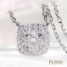 Pt900 0.45ct �X�N�G�A���`�[�t �_�C�������h �l�b�N���X �������� �v���`�i �y���_���g �_�C�� �_�C�A�����h �_�C�A �X�N�G�A �v���[���g �V���v�� ben0142