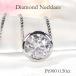 Pt900 0.5ct �ꗱ �_�C�������h �l�b�N���X �������� �v���`�i �l�C �_�C�� �_�C�A �y���_���g �t�N�������� 0.5�J���b�g ���� �ЂƗ� 1�� �v���[���g ben0148