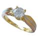 CARTIER Cartier tolini Tissot li tail кольцо diamond 0.31ct K18 750 YG PG WG 3 цвет 49 кольцо 