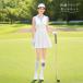  Golf One-piece женский безрукавка Polo воротник талия Shape A линия длинный длина скорость . летний 