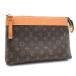  Louis Vuitton небольшая сумочка Voyage суп ruM14057 монограмма a- kai vu ручная сумочка клатч Brown б/у бесплатная доставка 