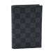  Louis Vuitton паспорт покрытие Koo verute.-rupa sport NM N64411 Damier gla Fit паспорт кейс путешествие чёрный б/у бесплатная доставка 