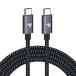 RAMPOW usb c кабель [2M чёрный /PD соответствует 60W внезапный скорость зарядка ] модель c кабель высокая скорость данные пересылка iPhone зарядка кабель 