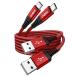 USB Type C �P�[�u�� 3m 2�{�Z�b�g �^�C�v C USB-C �P�[�u �� 3A �}���[�d USB A to C �P�[�u�� ���ϋv�i�C������