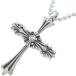 LONE ONES( Lone Ones ) Large Хромированный Cross серебряный подвеска с цепью 