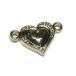  магнит Class p Heart rhodium примерно 20×12mm 10 шт 6001403*