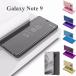 Galaxy Note 9 ケース Galaxy Note9 カバー 手帳型 メッキ鏡面 ミラー 耐衝撃 全面保護 閉じたまま画面を確認できる かっこいい おしゃれ