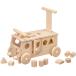 MOCCO forest. puzzle bus toy for riding vehicle toy child Kids pushed . car wooden pair .. passenger use toy block * puzzle intellectual training 