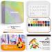 AUREUO путешествие для акварель комплект обращение цвет 18 цвет твердый пигмент - маленький коробка внутри Palette имеется / щетка, акварель открытка, маскировка авторучка, большая сумка приложен -