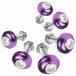 [ бесплатная доставка ]6 шт set M6 aluminium цвет шайба номер болт круг форма машина мотоцикл нержавеющая сталь болт M6 1.0 шея внизу 20mm лиловый фиолетовый 