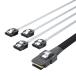 10Gtek Mini SAS 6G внутри часть 36Pin(SFF-8087) мужской to 4x SATA 7Pin женский вентилятор наружный кабель, 0.8