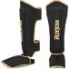 Raytos щитки бокс пара опора кикбоксинг нога защита голень данный . боевые искусства каратэ средства защиты протектор 3 цвет *2 размер развитие ( чёрный золотой 