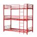  three-tier bed pipe three-tier bed pipe bed three-tier bed 3 step bed pipe bed steel bed two-tier bunk 142RED