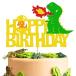 WishFirst dinosaur cake topa- Kirakira birthday cake topa- cupcake Happy Birthday decoration celebration cake . go in card 