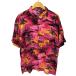 USED б/у одежда ( б/у полный gi) CREA TEUR искусственный шелк 100 Hawaiian рубашка мужской JPN:XL б/у б/у одежда 0226