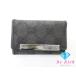  Gucci GUCCI чехол для ключей 127048 GG черный чёрный парусина кожа Logo кольцо для ключей брелок для ключа [ б/у ] bc1938