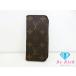  Louis Vuitton LOUIS VUITTON iPhone 6 кейс покрытие монограмма folio M61422 чай Brown смартфон iPhone [ б/у ]bc2039