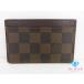  Louis Vuitton LOUIS VUITTON футляр для карточек Damier porutokarutosa-n тянуть N61722ebenLV Logo чехол для проездного билета ID карта [ б/у ]bc2247
