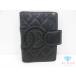  Chanel CHANEL can bon обложка для записной книжки овчина кожа чёрный черный здесь Mark CC Logo 6 дыра система ske Jules [ б/у ]bc2356